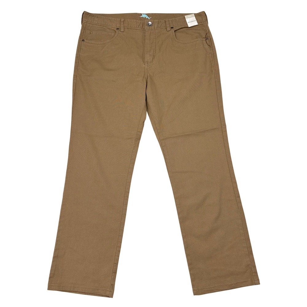Tommy Bahama Pants Mens Size 36 x 30 Tan Stretch 5 Pocket Straight Leg NEW